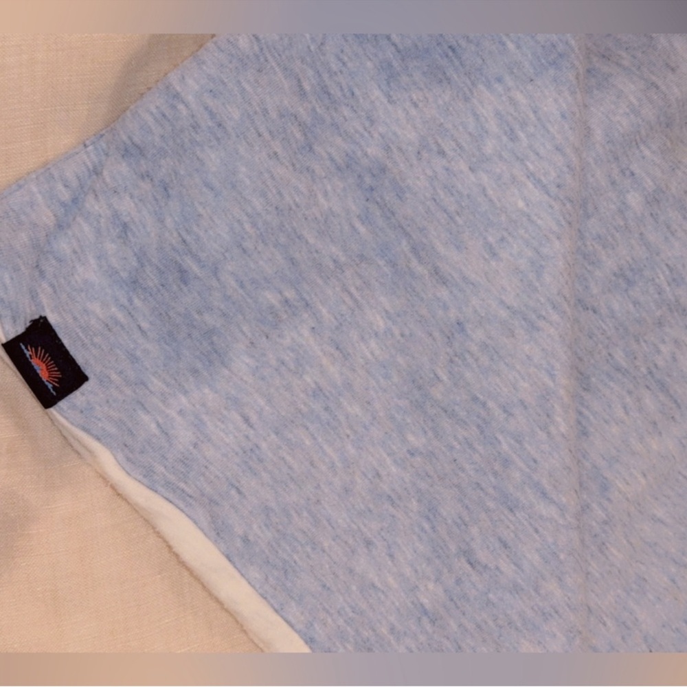 Pristine FAHERTY cloud reversible crew in ivory heather/light blue heather XXL - Picture 12 of 14